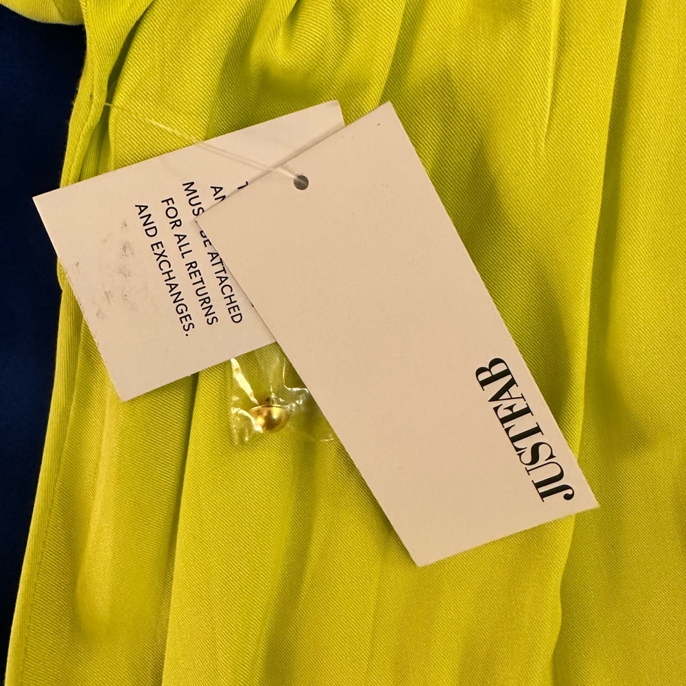 NWT Small Neon Yellow JUSTFAB Maxi Dress. - Picture 6 of 9